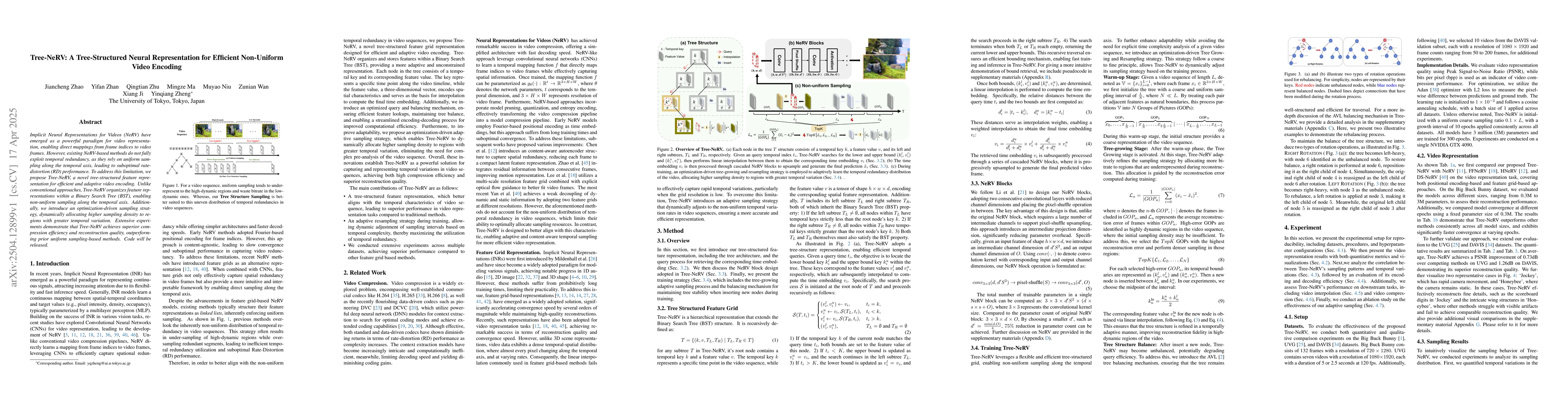 Thumbnail for Tree-NeRV: A Tree-Structured Neural Representation for Efficient
  Non-Uniform Video Encoding