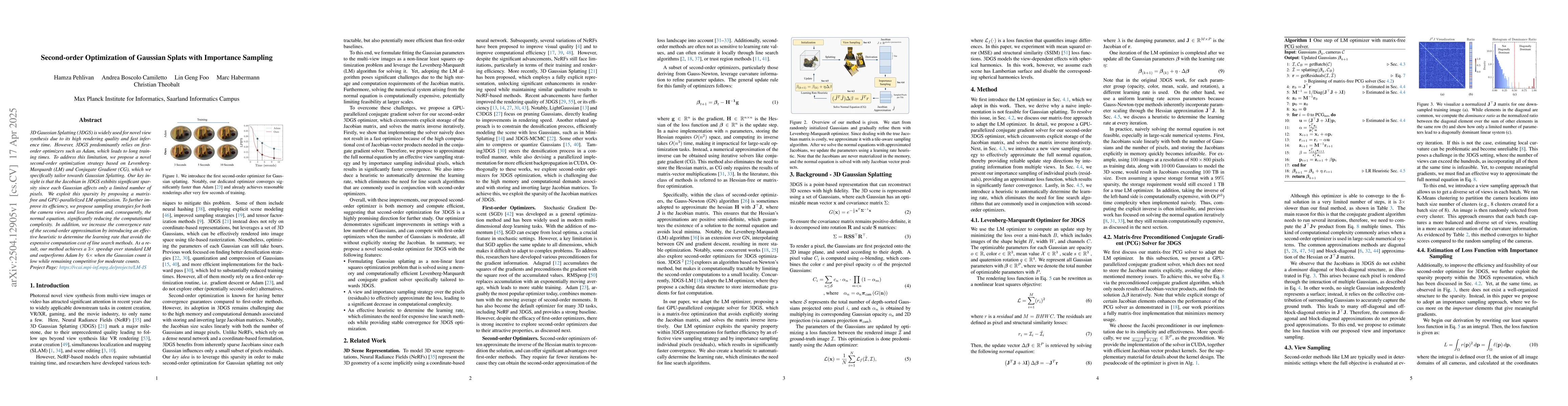 Thumbnail for Second-order Optimization of Gaussian Splats with Importance Sampling