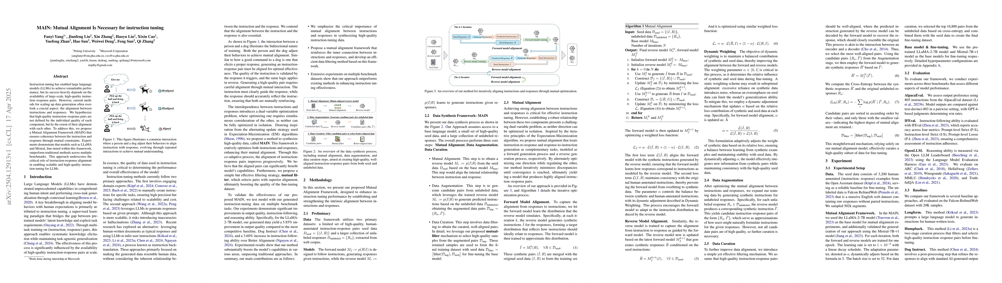 Thumbnail for MAIN: Mutual Alignment Is Necessary for instruction tuning