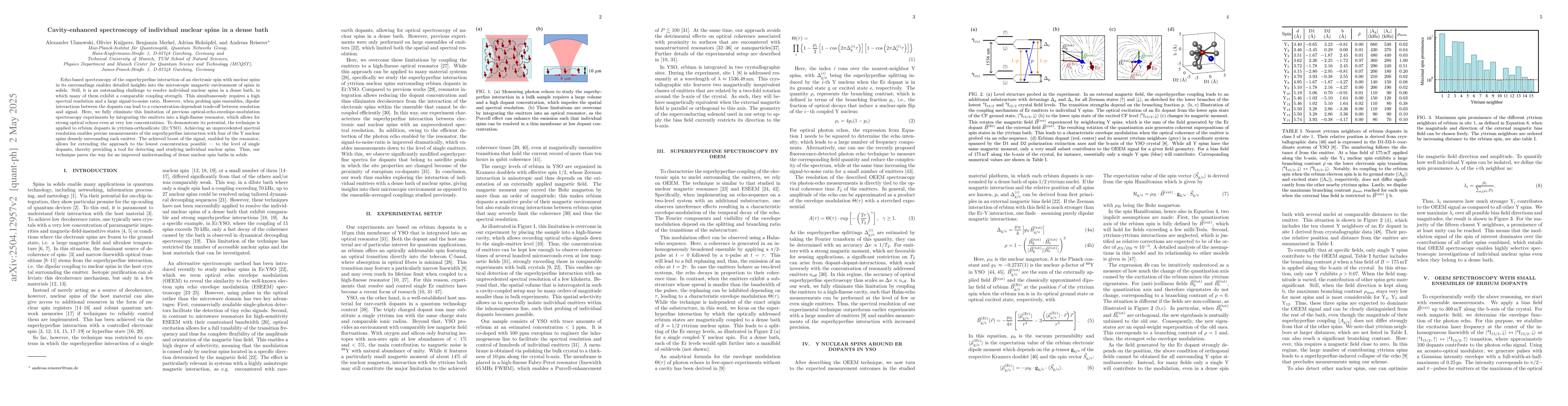 Thumbnail for Cavity-enhanced spectroscopy of individual nuclear spins in a dense bath