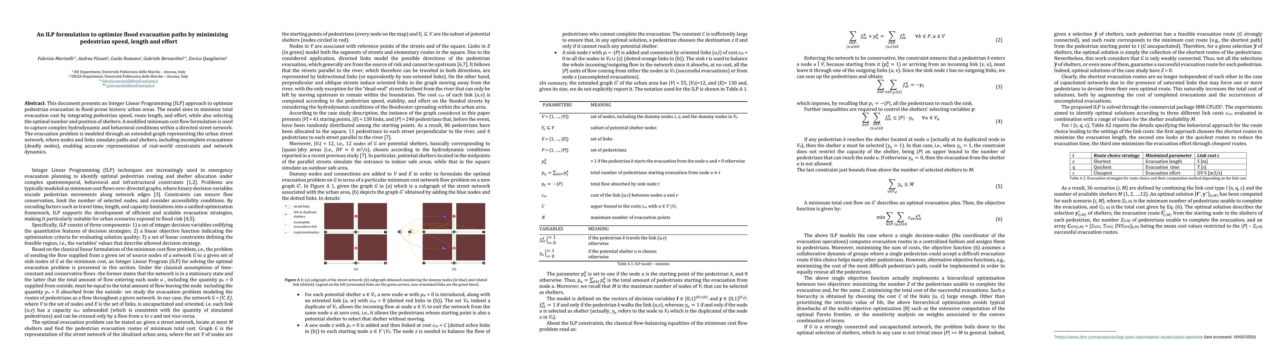 Thumbnail for An ILP formulation to optimize flood evacuation paths by minimizing
  pedestrian speed, length and effort