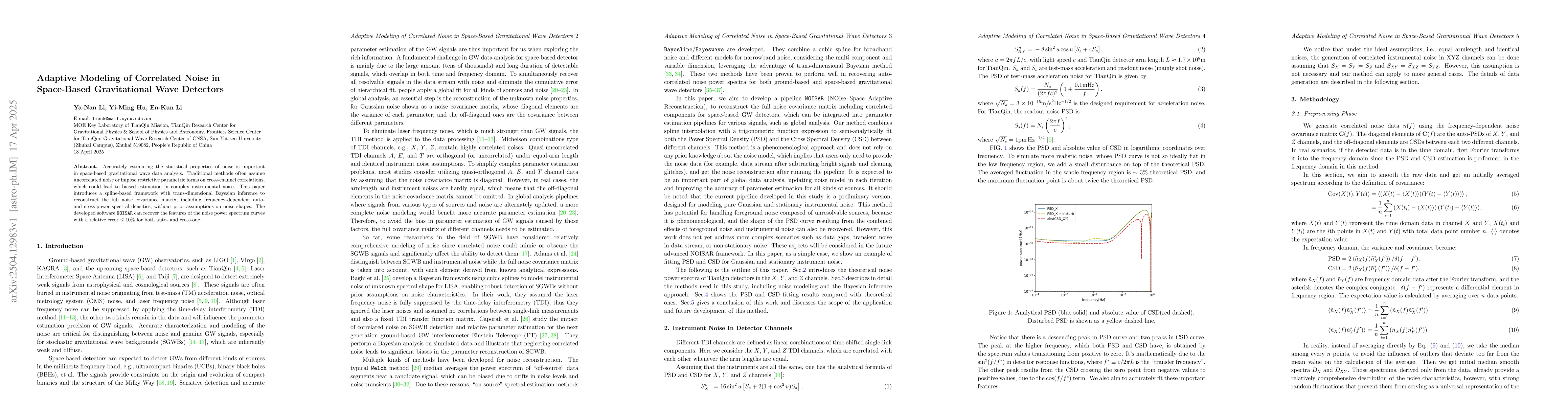Thumbnail for Adaptive Modeling of Correlated Noise in Space-Based Gravitational Wave
  Detectors