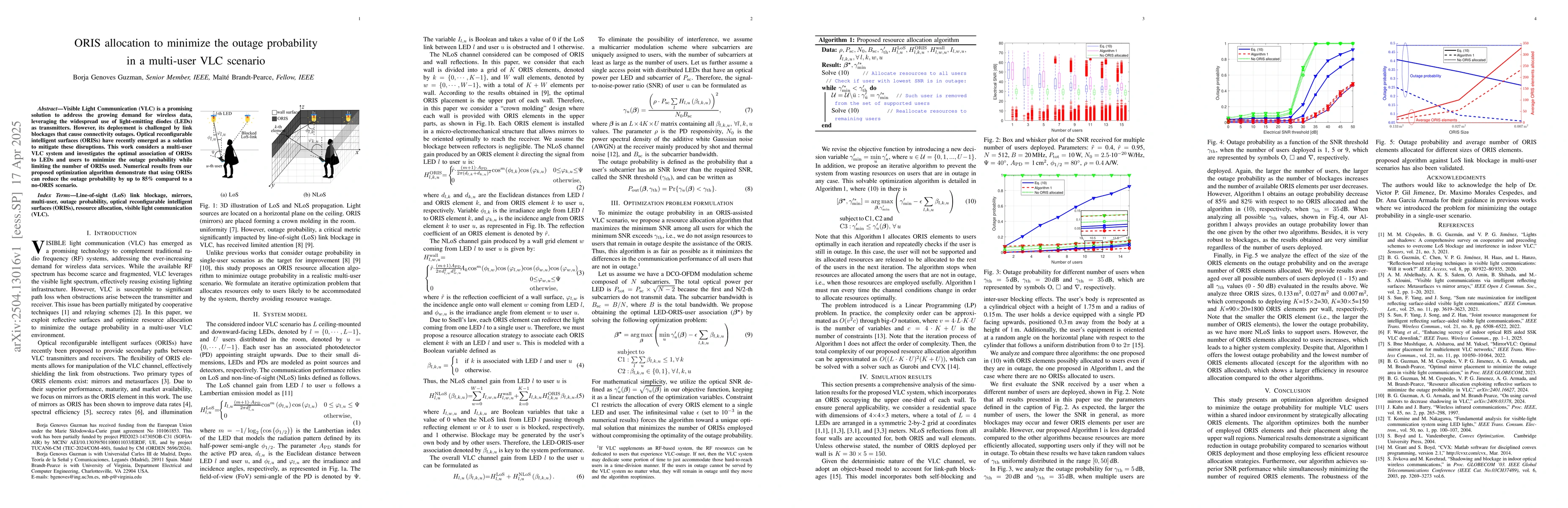 Thumbnail for ORIS allocation to minimize the outage probability in a multi-user VLC
  scenario