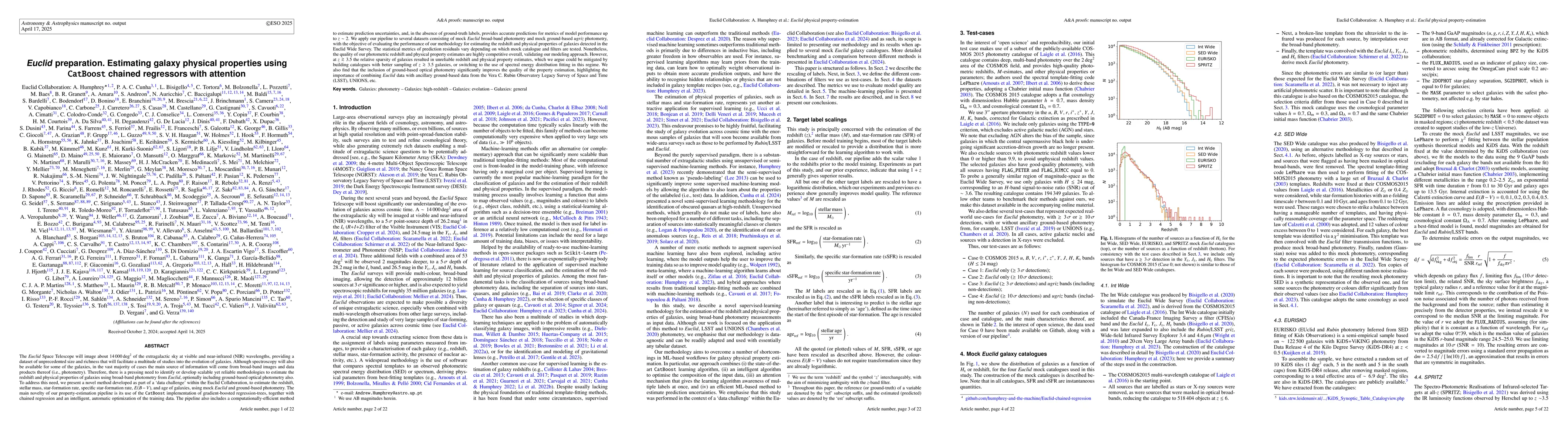 Thumbnail for Euclid preparation. Estimating galaxy physical properties using CatBoost
  chained regressors with attention