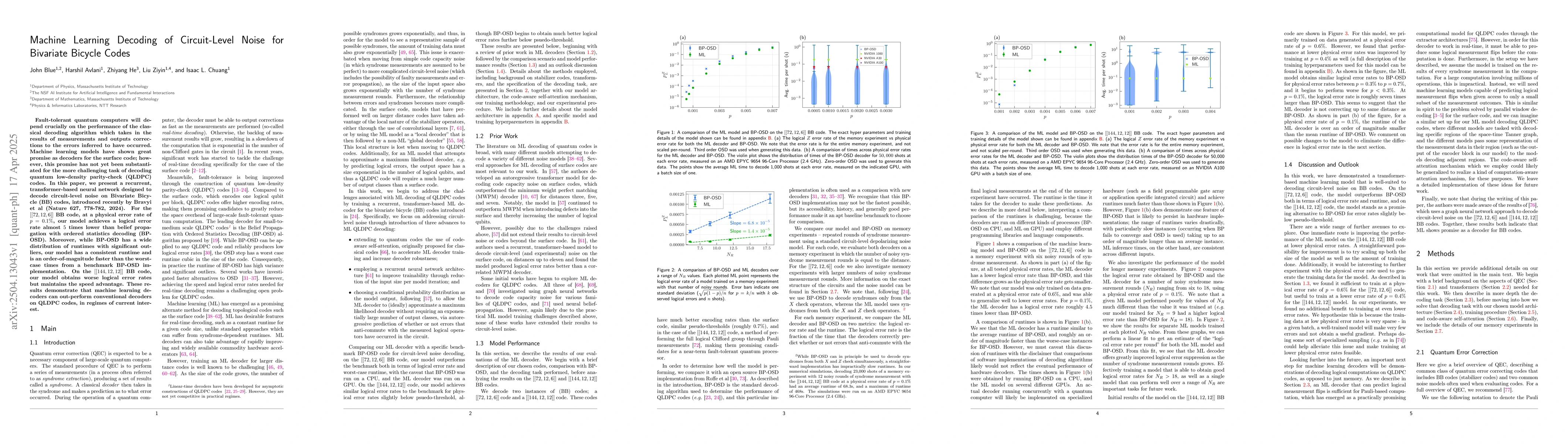 Thumbnail for Machine Learning Decoding of Circuit-Level Noise for Bivariate Bicycle
  Codes