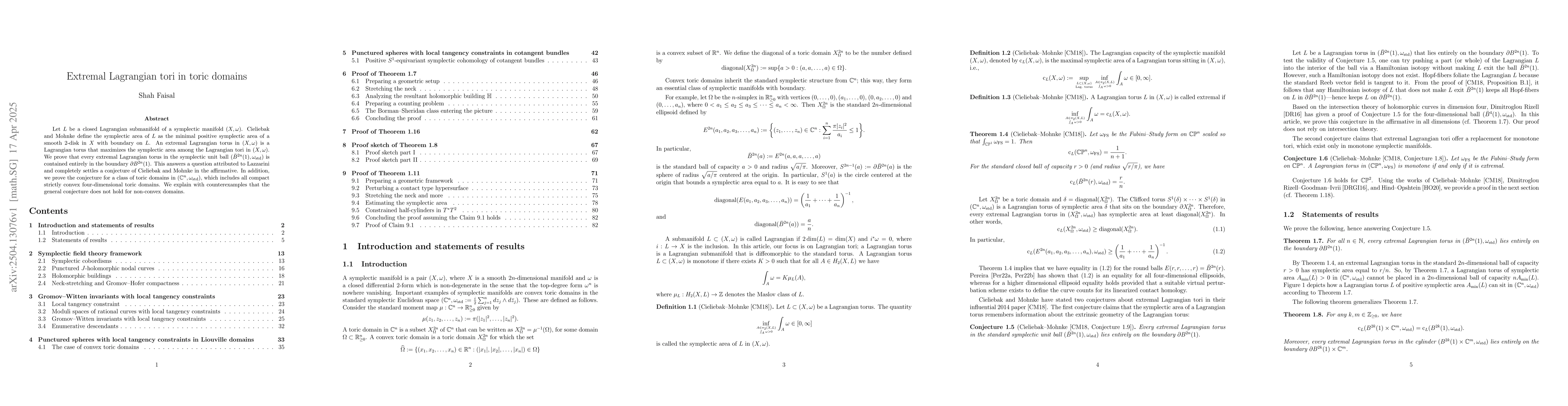 Thumbnail for Extremal Lagrangian tori in toric domains