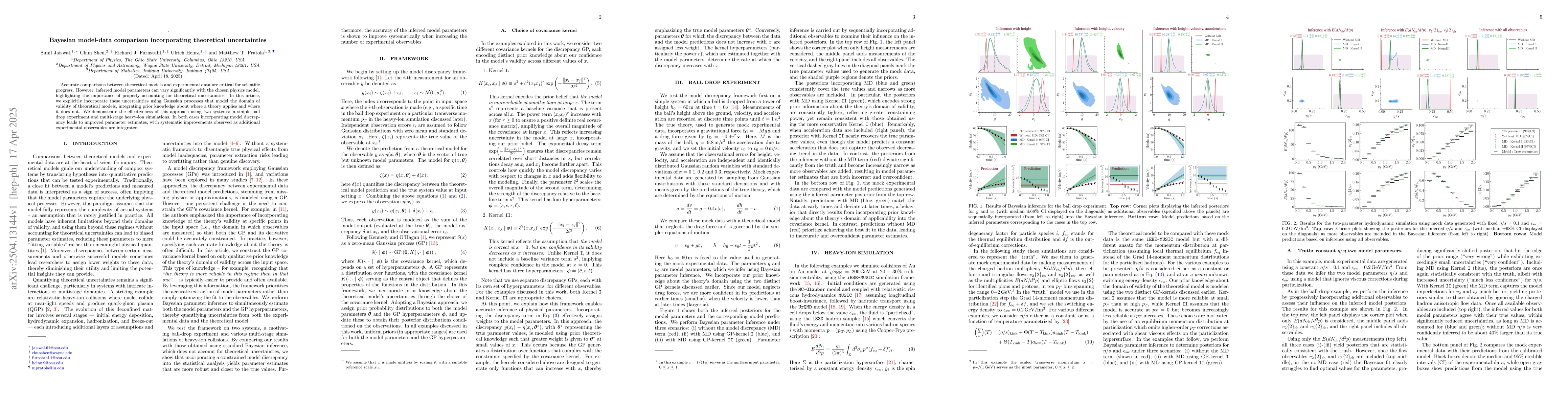 Thumbnail for Bayesian model-data comparison incorporating theoretical uncertainties