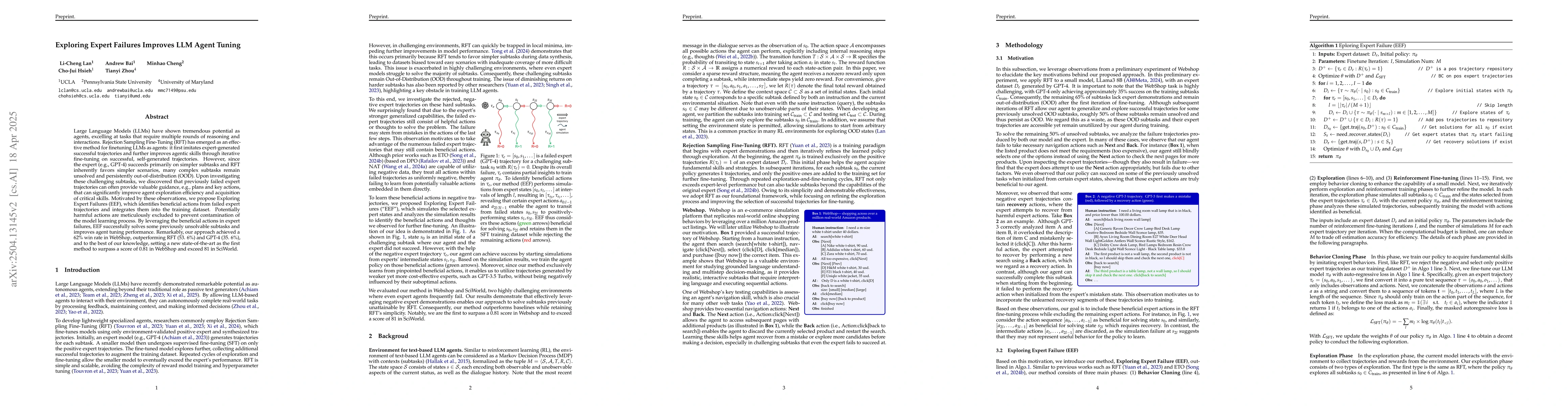 Thumbnail for Exploring Expert Failures Improves LLM Agent Tuning