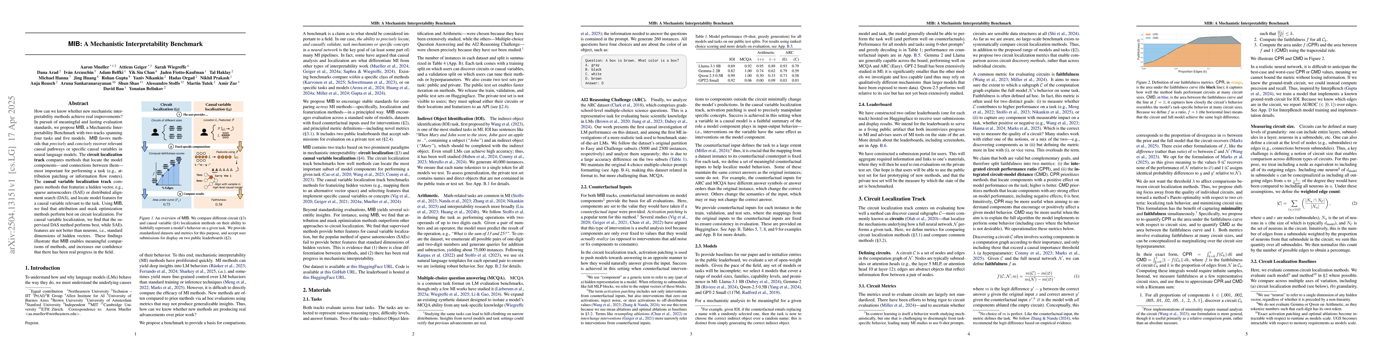 Thumbnail for MIB: A Mechanistic Interpretability Benchmark