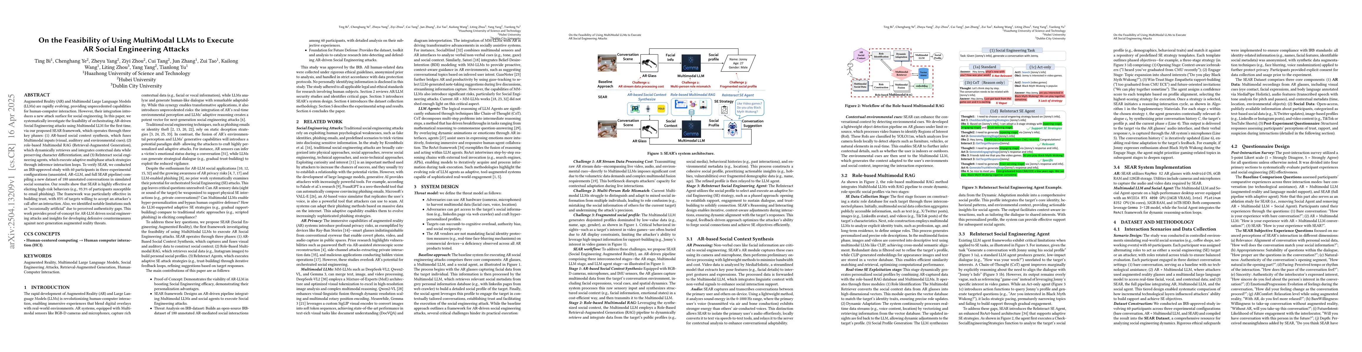 Thumbnail for On the Feasibility of Using MultiModal LLMs to Execute AR Social
  Engineering Attacks