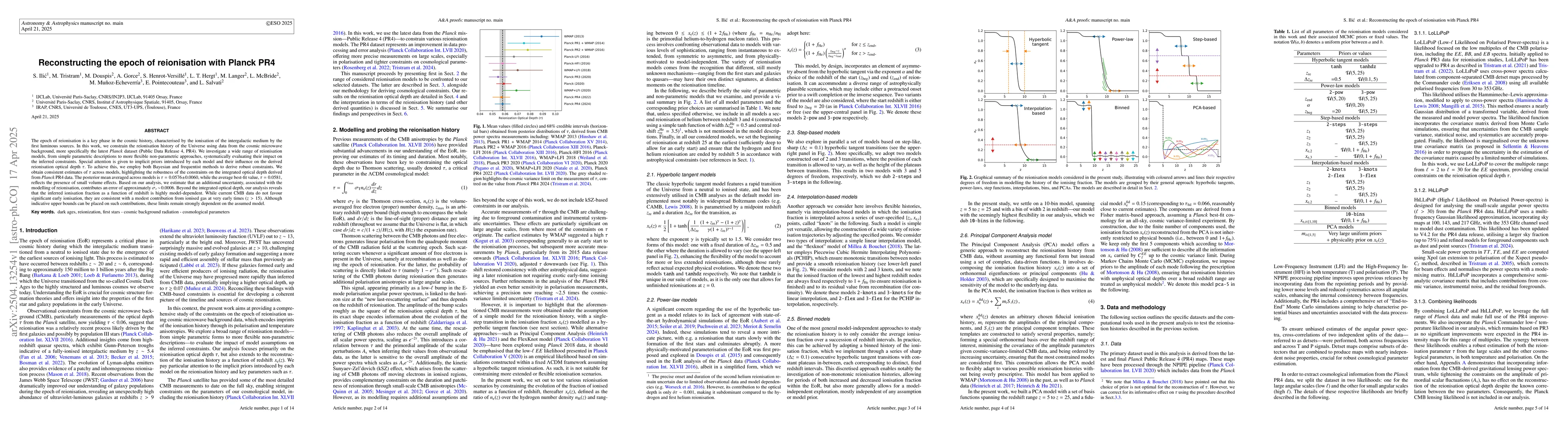 Thumbnail for Reconstructing the epoch of reionisation with Planck PR4