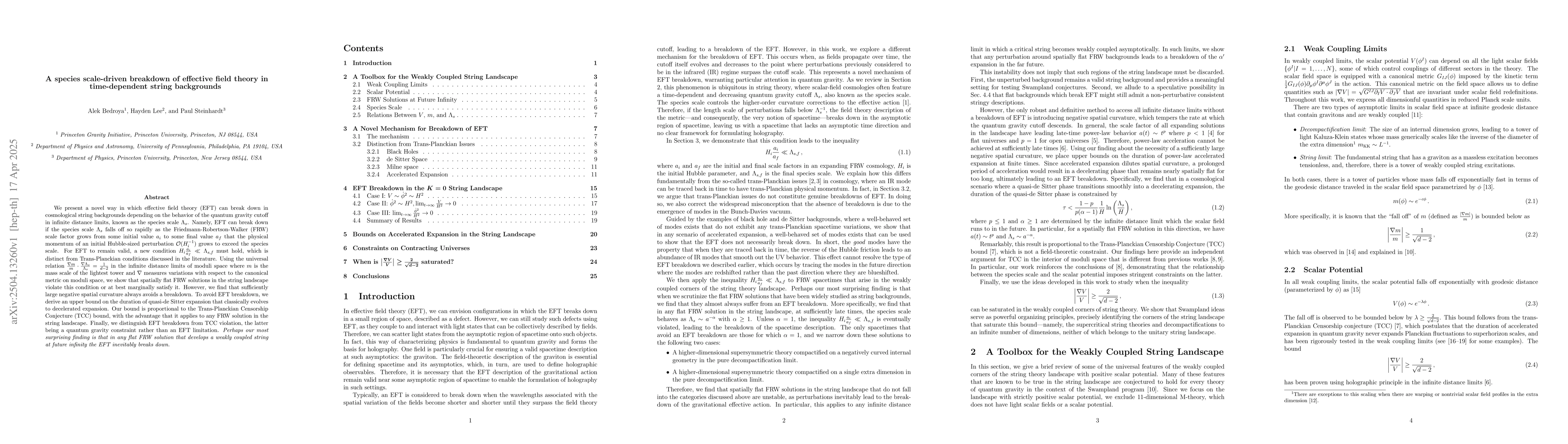 Thumbnail for A species scale-driven breakdown of effective field theory in
  time-dependent string backgrounds