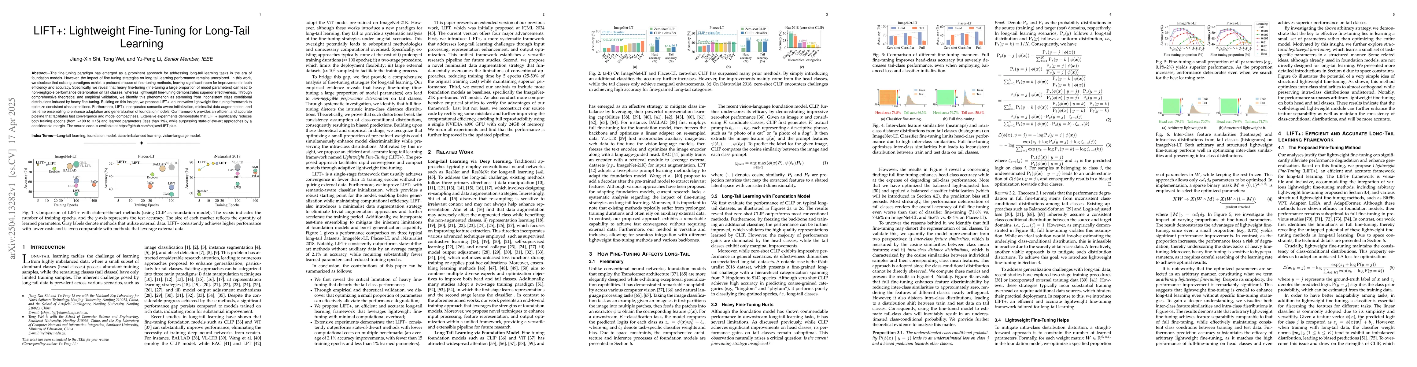 Thumbnail for LIFT+: Lightweight Fine-Tuning for Long-Tail Learning