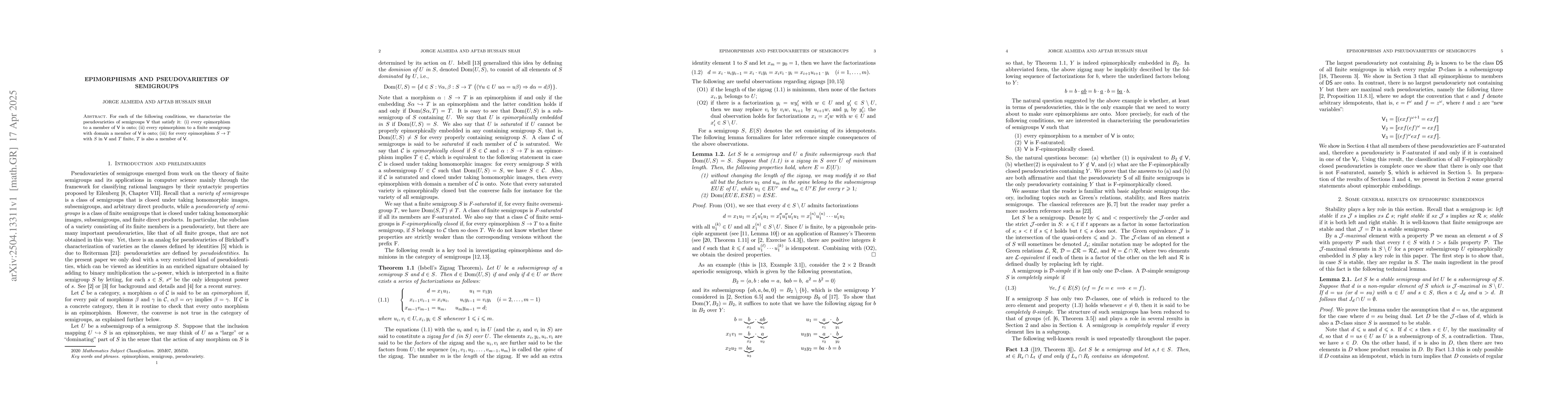 Thumbnail for Epimorphisms and pseudovarieties