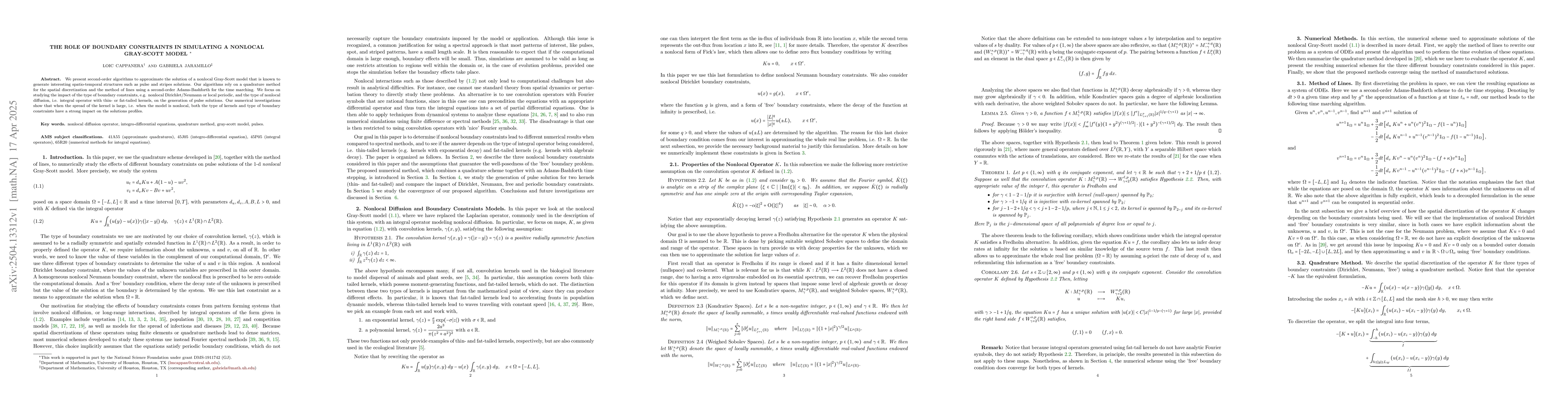 Thumbnail for The role of boundary constraints in simulating a nonlocal Gray-Scott
  model