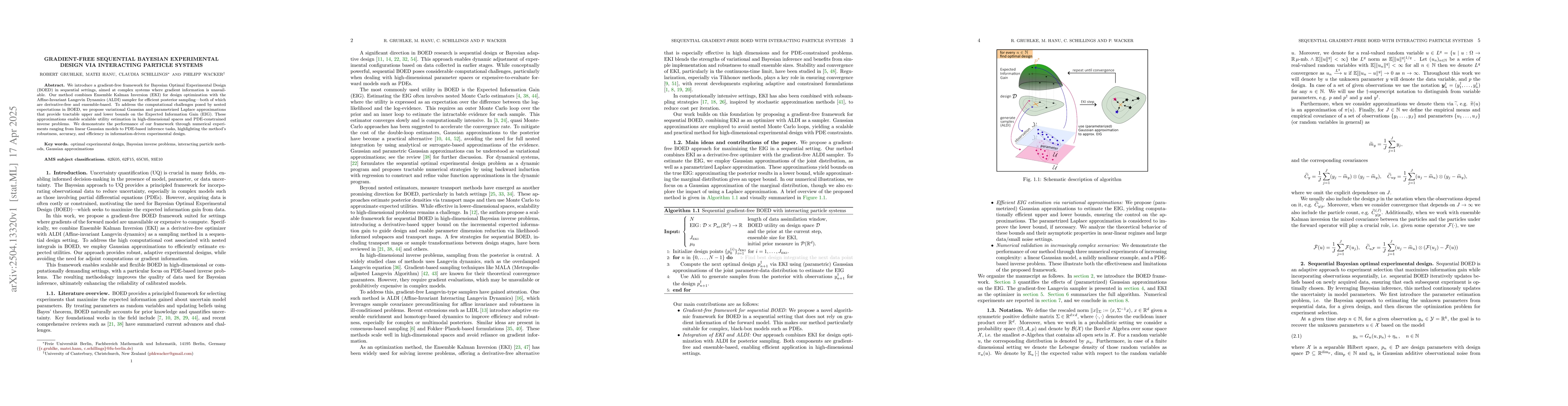 Thumbnail for Gradient-Free Sequential Bayesian Experimental Design via Interacting
  Particle Systems