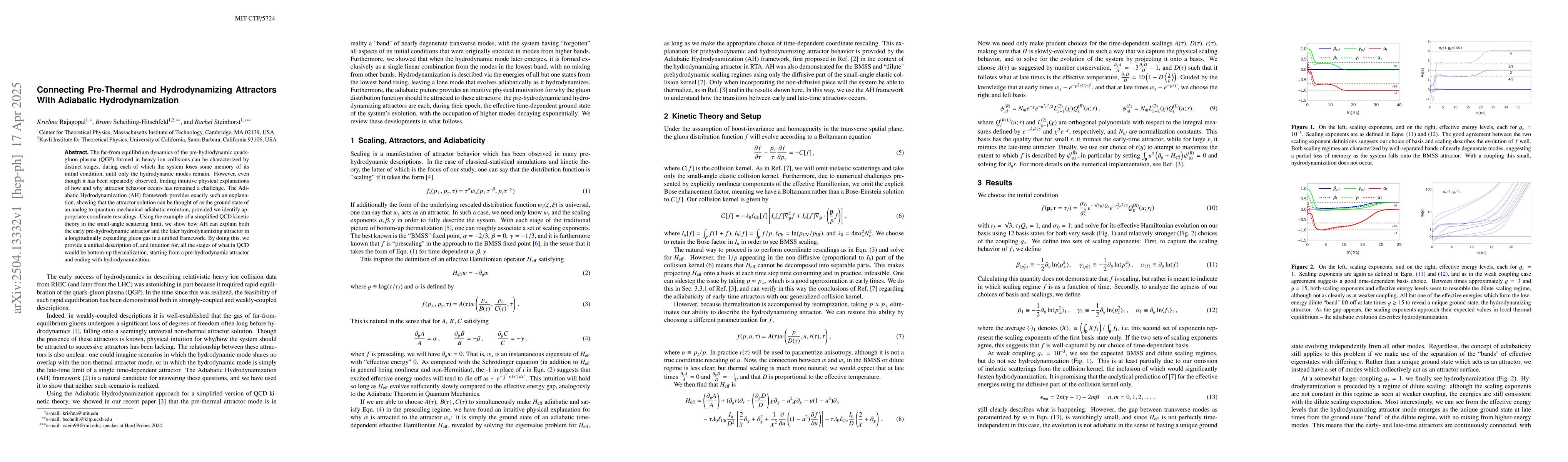 Thumbnail for Connecting Pre-Thermal and Hydrodynamizing Attractors With Adiabatic
  Hydrodynamization
