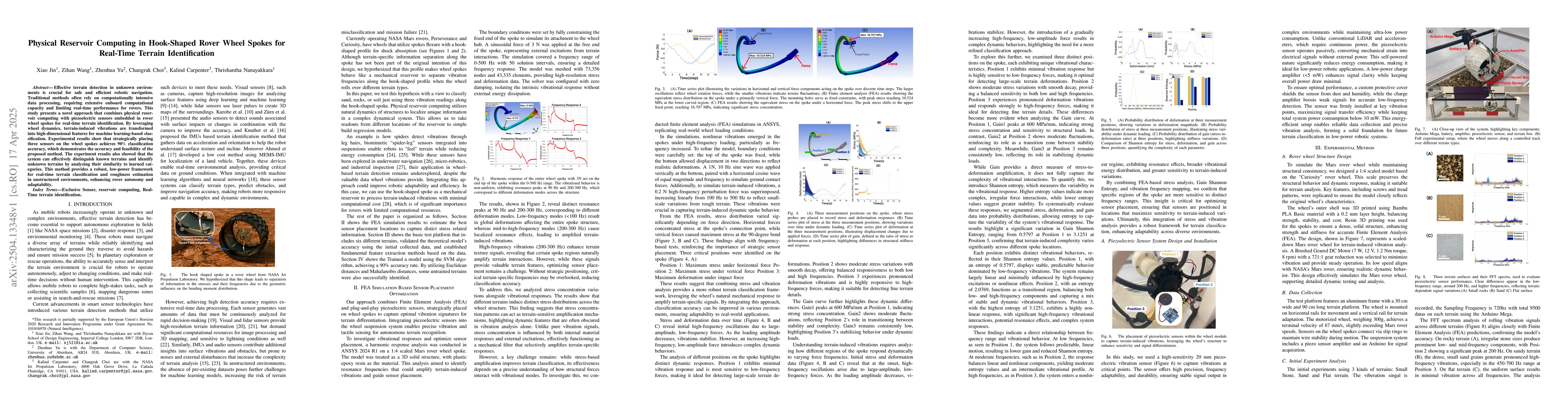 Thumbnail for Physical Reservoir Computing in Hook-Shaped Rover Wheel Spokes for
  Real-Time Terrain Identification