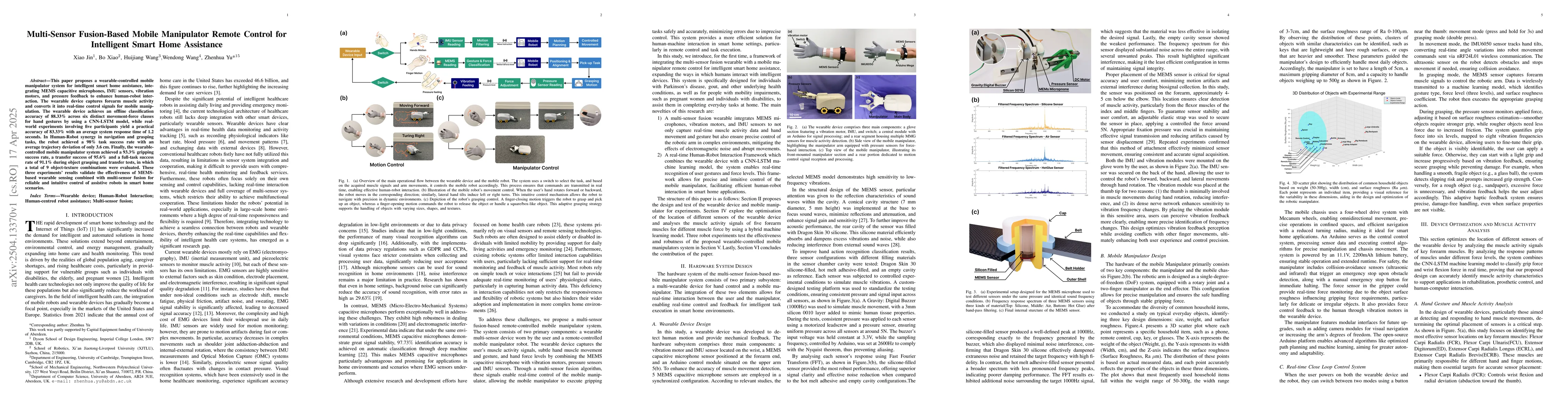 Thumbnail for Multi-Sensor Fusion-Based Mobile Manipulator Remote Control for
  Intelligent Smart Home Assistance