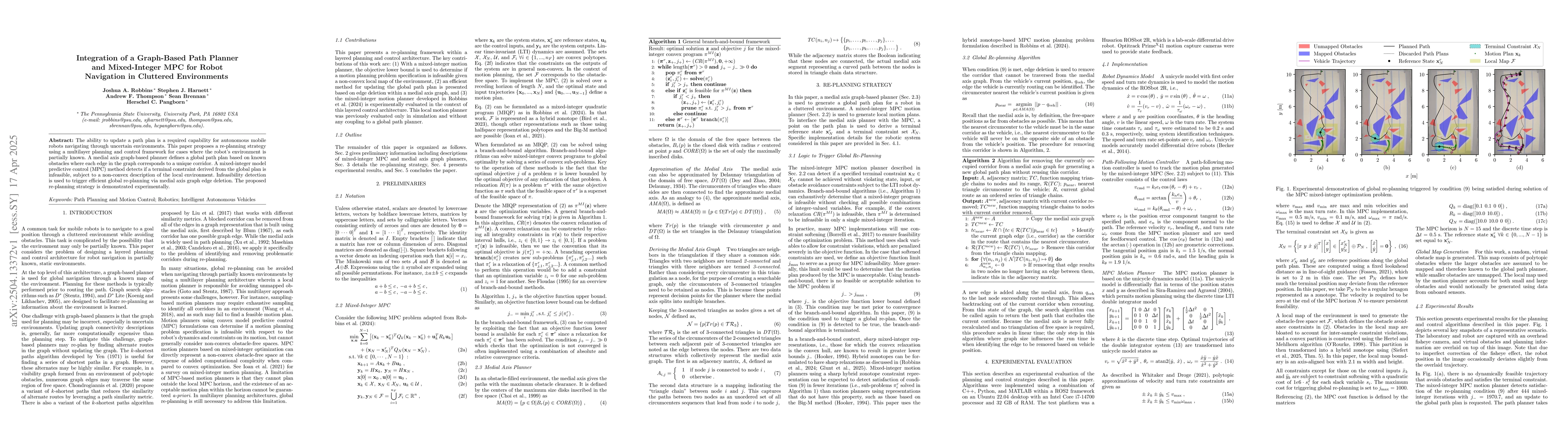 Thumbnail for Integration of a Graph-Based Path Planner and Mixed-Integer MPC for
  Robot Navigation in Cluttered Environments