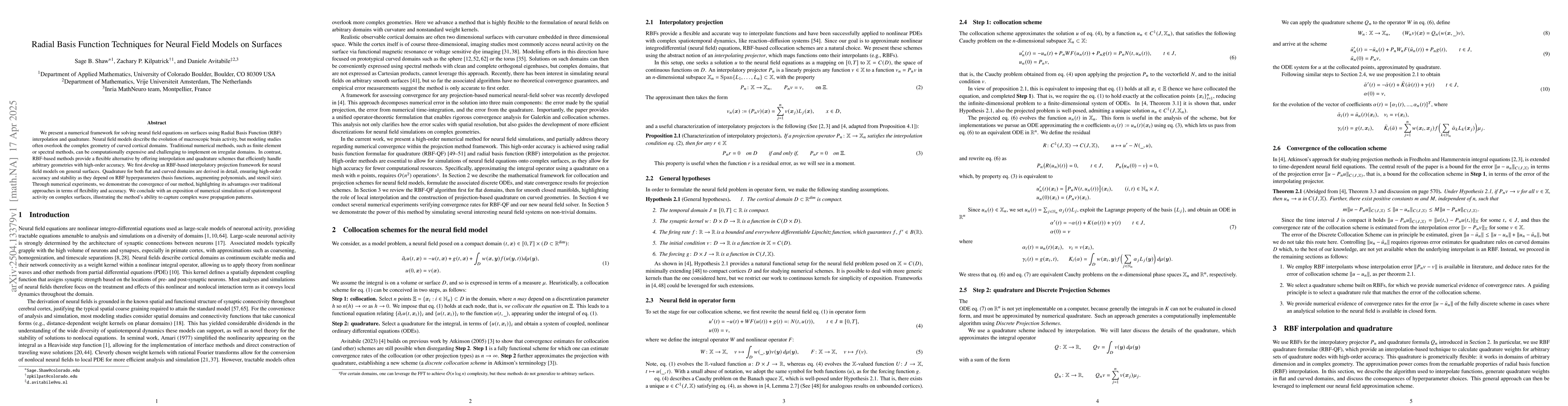 Thumbnail for Radial Basis Function Techniques for Neural Field Models on Surfaces