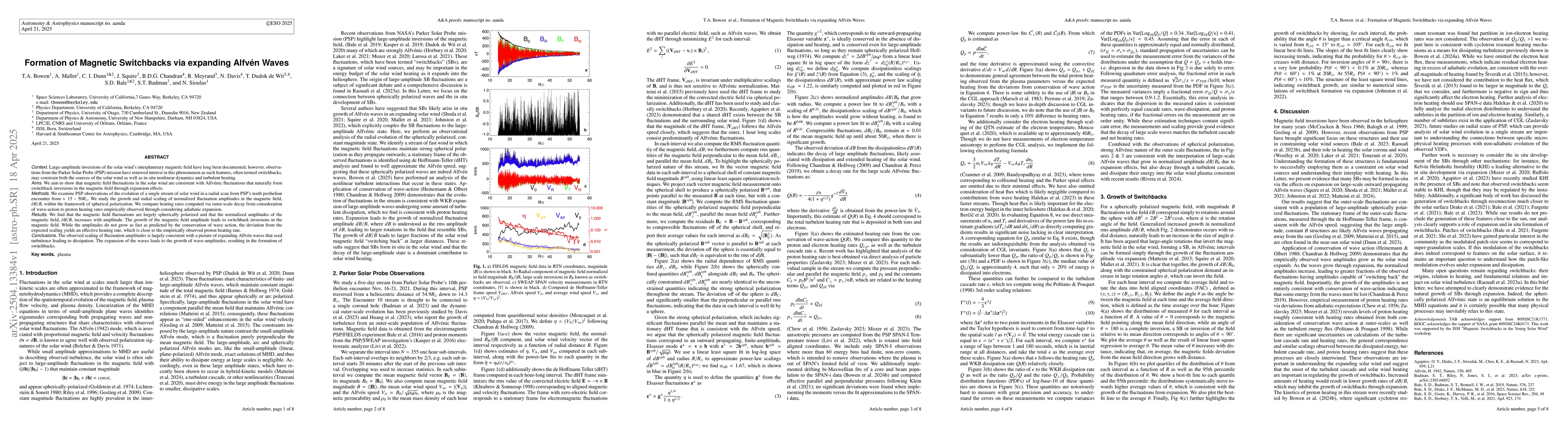 Thumbnail for Formation of Magnetic Switchbacks via expanding Alfvén Waves