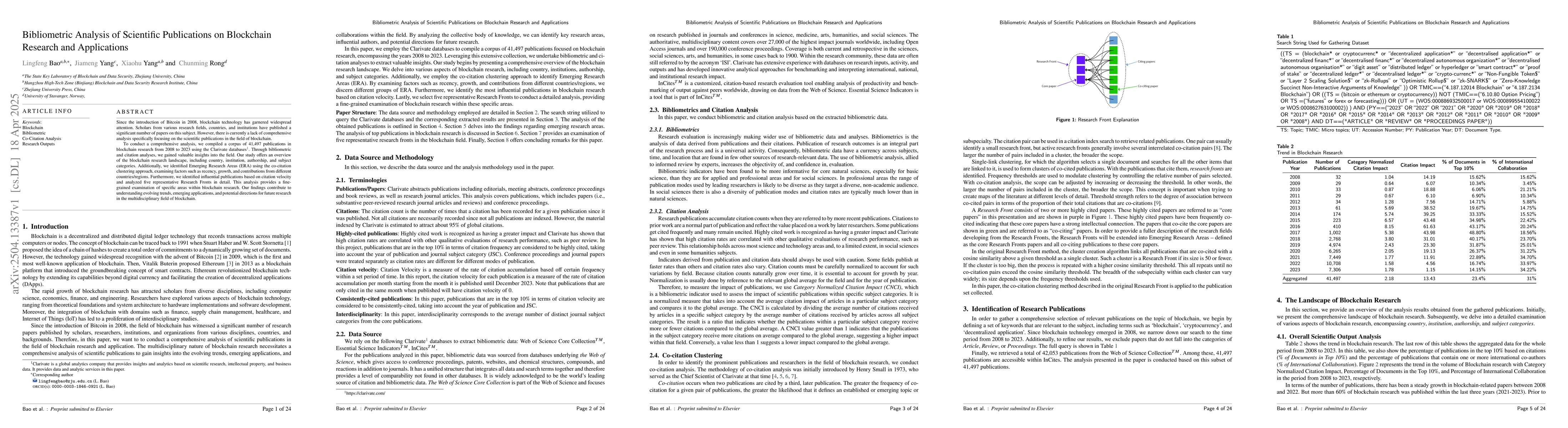 Thumbnail for Bibliometric Analysis of Scientific Publications on Blockchain Research
  and Applications