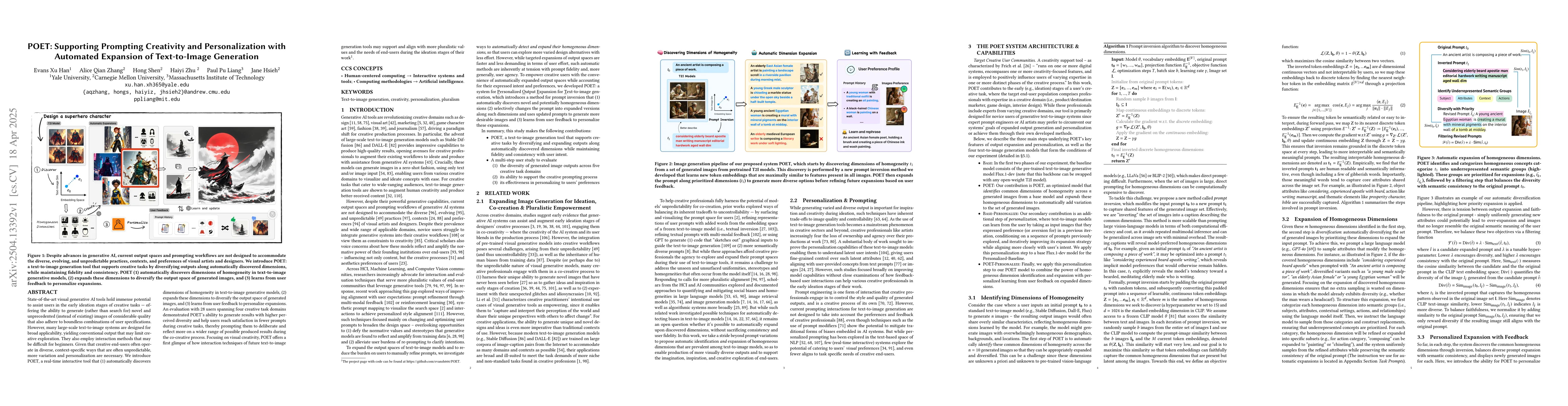 Thumbnail for POET: Supporting Prompting Creativity and Personalization with Automated
  Expansion of Text-to-Image Generation