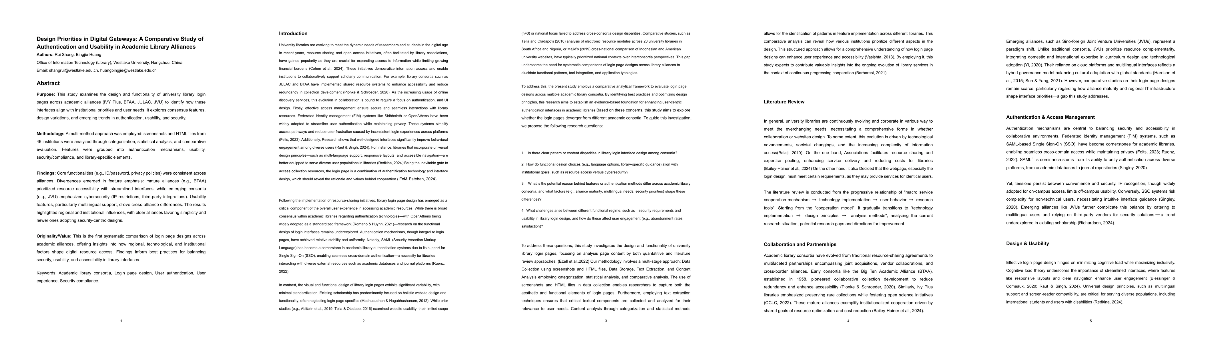 Thumbnail for Design Priorities in Digital Gateways: A Comparative Study of
  Authentication and Usability in Academic Library Alliances