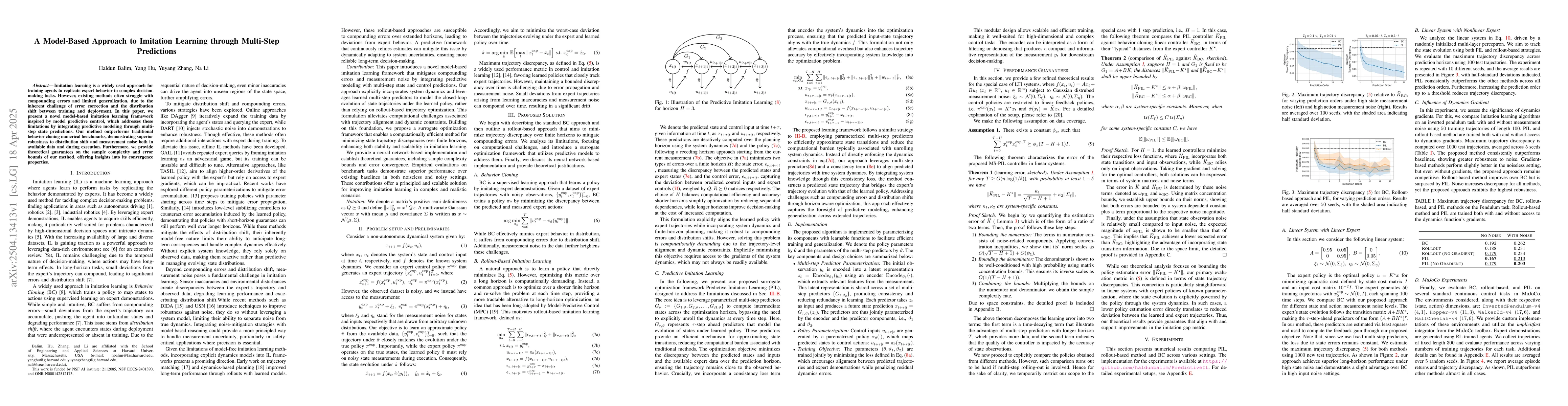 Thumbnail for A Model-Based Approach to Imitation Learning through Multi-Step
  Predictions