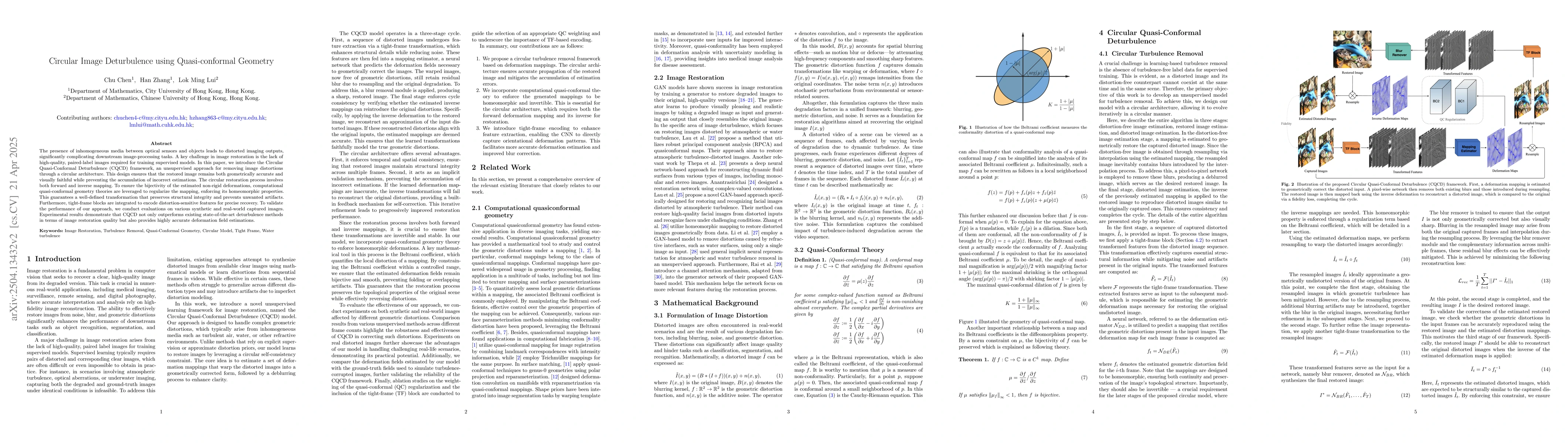 Thumbnail for Circular Image Deturbulence using Quasi-conformal Geometry