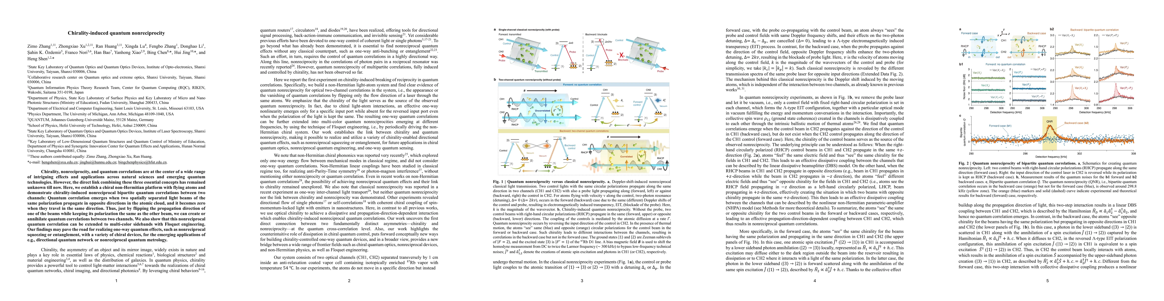 Thumbnail for Chirality-induced quantum nonreciprocity