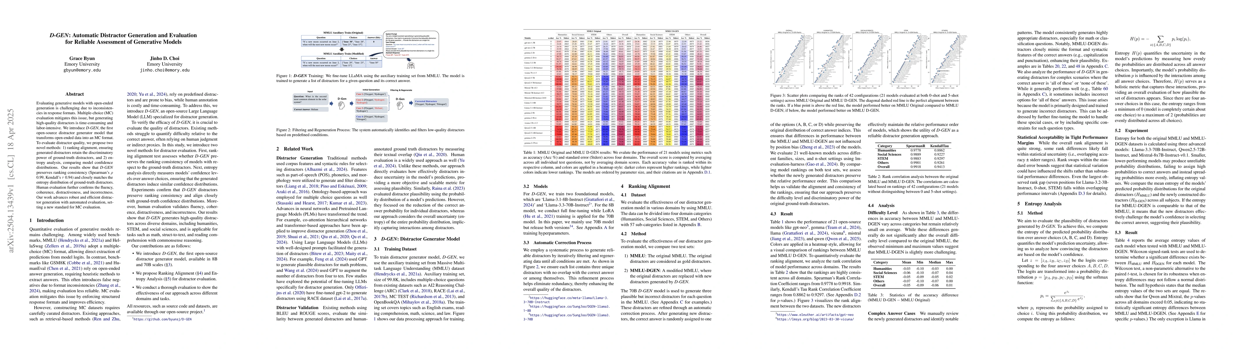 Thumbnail for D-GEN: Automatic Distractor Generation and Evaluation for Reliable
  Assessment of Generative Model