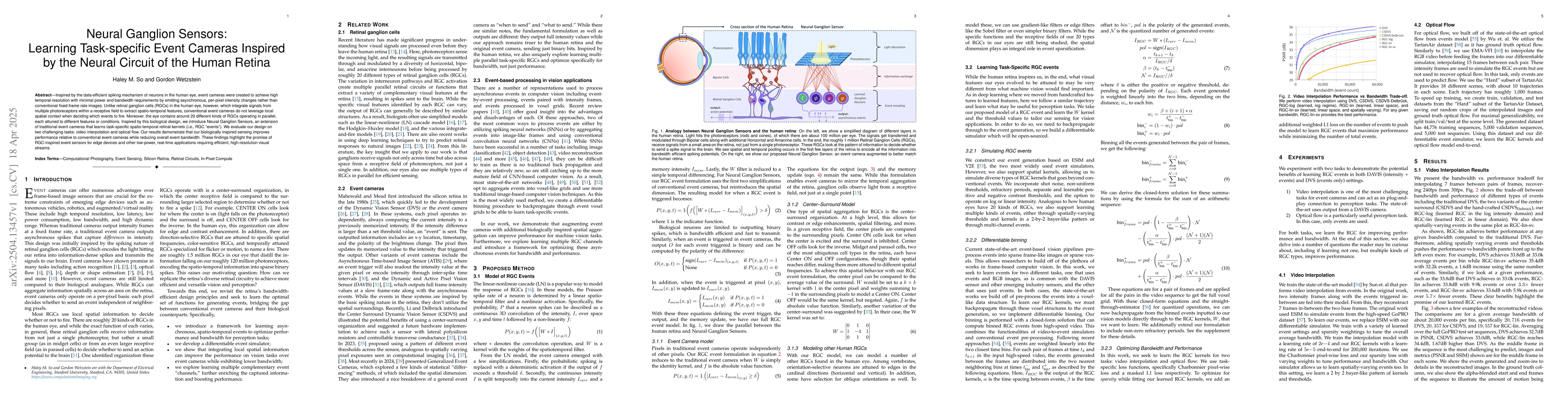 Thumbnail for Neural Ganglion Sensors: Learning Task-specific Event Cameras Inspired
  by the Neural Circuit of the Human Retina