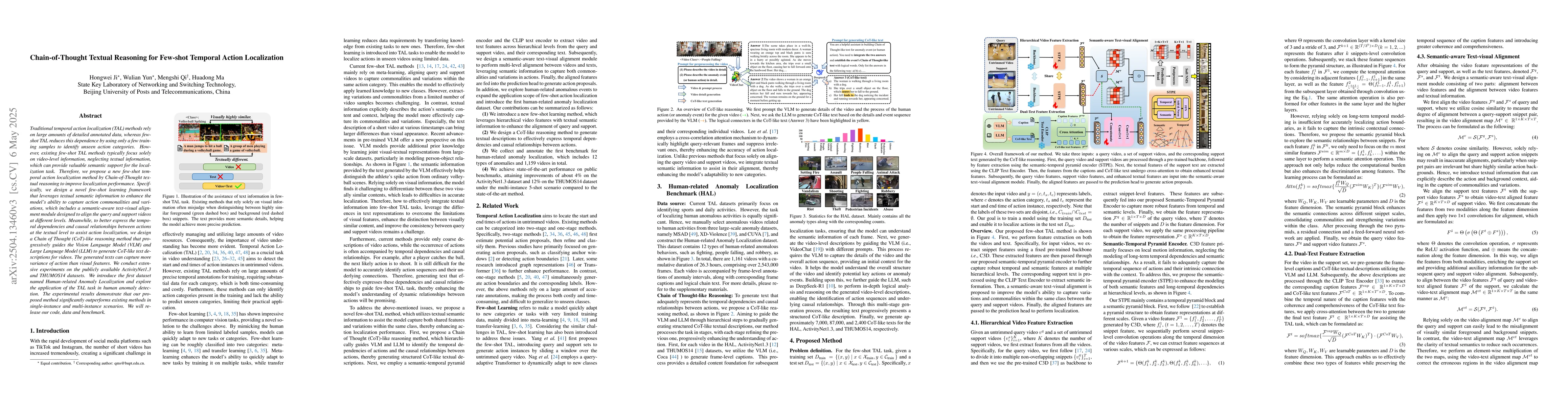 Thumbnail for Chain-of-Thought Textual Reasoning for Few-shot Temporal Action
  Localization