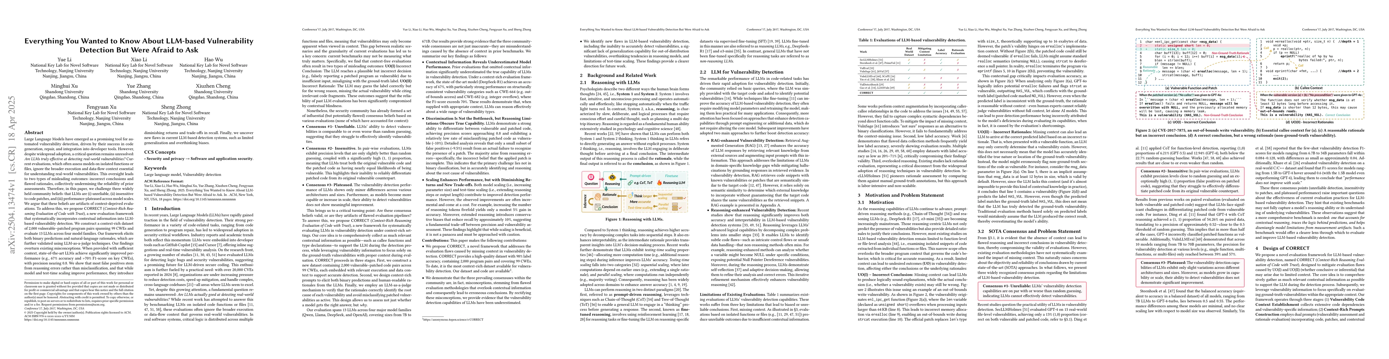Thumbnail for Everything You Wanted to Know About LLM-based Vulnerability Detection
  But Were Afraid to Ask