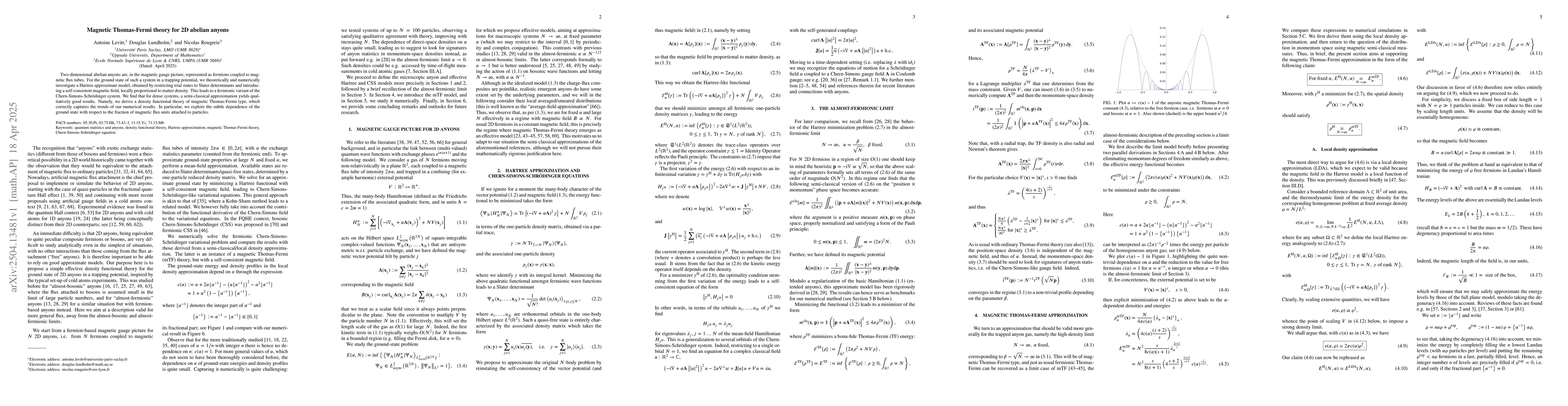 Thumbnail for Magnetic Thomas-Fermi theory for 2D abelian anyons