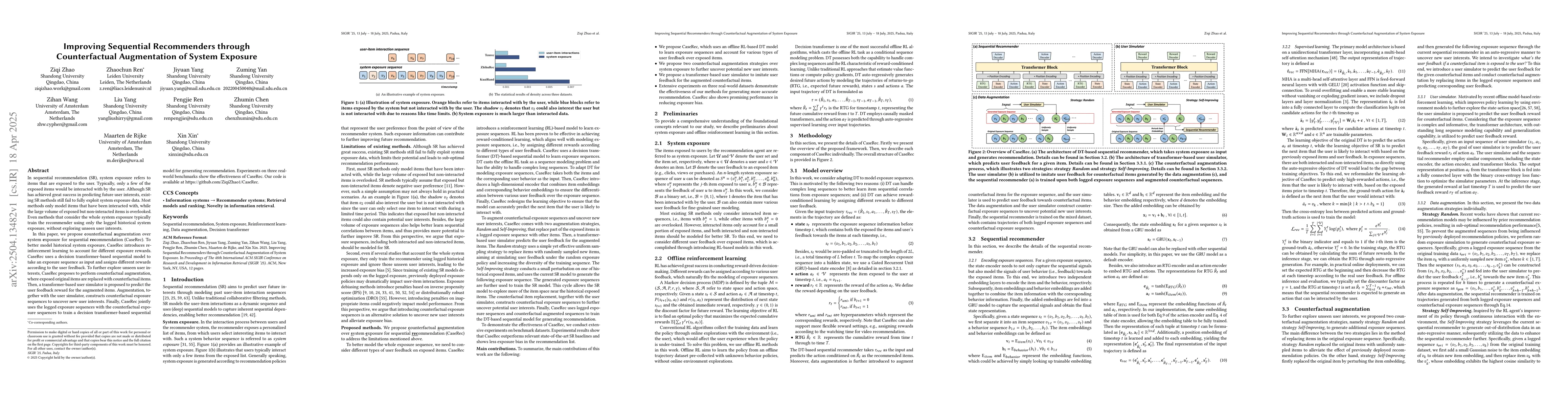 Thumbnail for Improving Sequential Recommenders through Counterfactual Augmentation of
  System Exposure