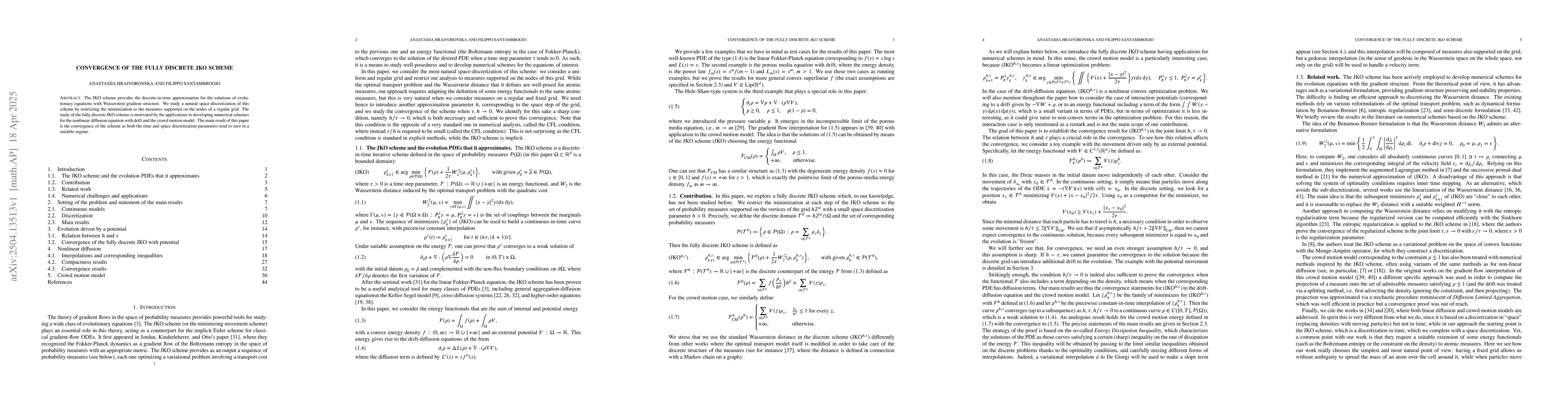 Thumbnail for Convergence of the fully discrete JKO scheme