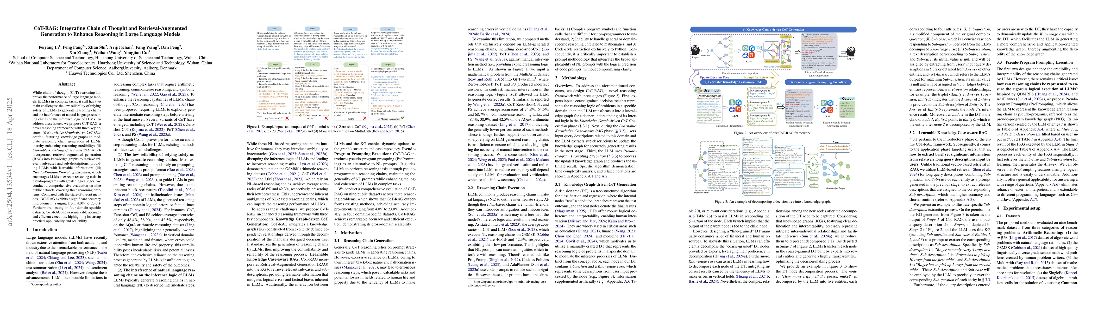 Thumbnail for CoT-RAG: Integrating Chain of Thought and Retrieval-Augmented Generation
  to Enhance Reasoning in Large Language Models