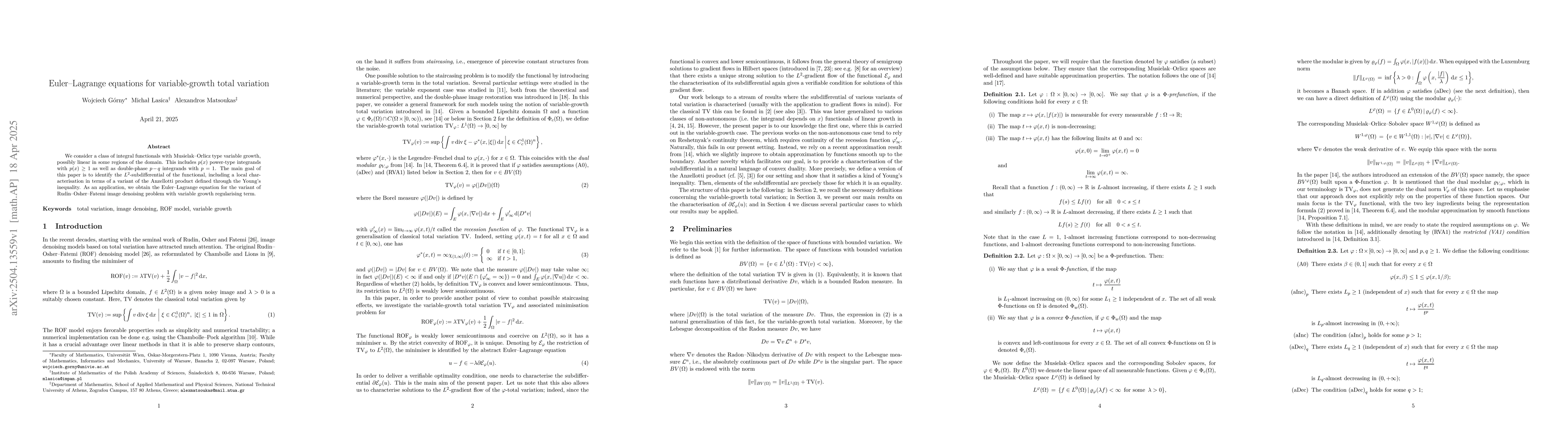Thumbnail for Euler-Lagrange equations for variable-growth total variation