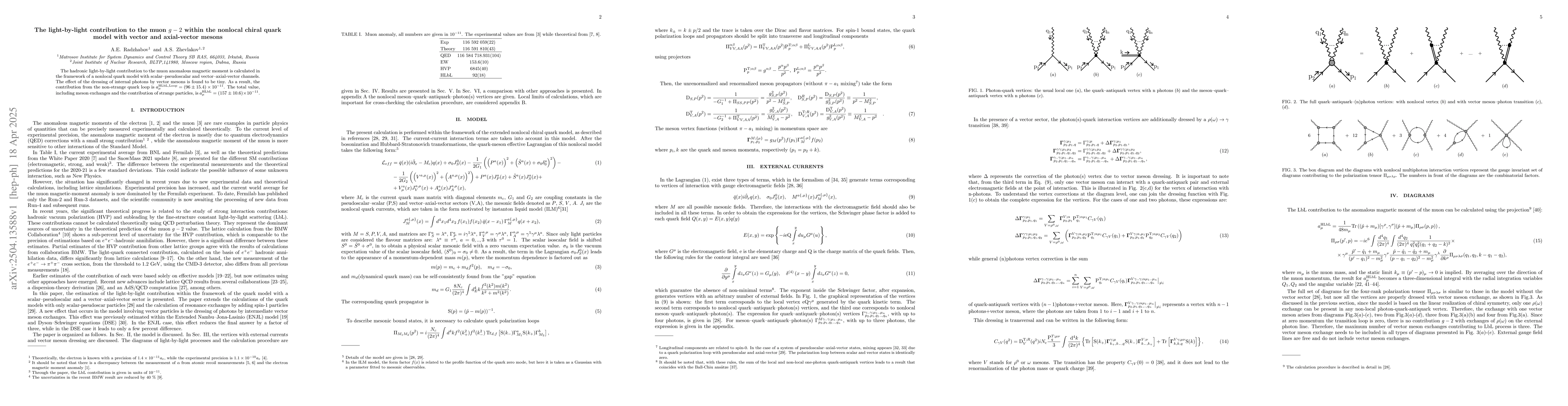 Thumbnail for The light-by-light contribution to the muon g-2 within the nonlocal
  chiral quark model with vector and axial-vector mesons
