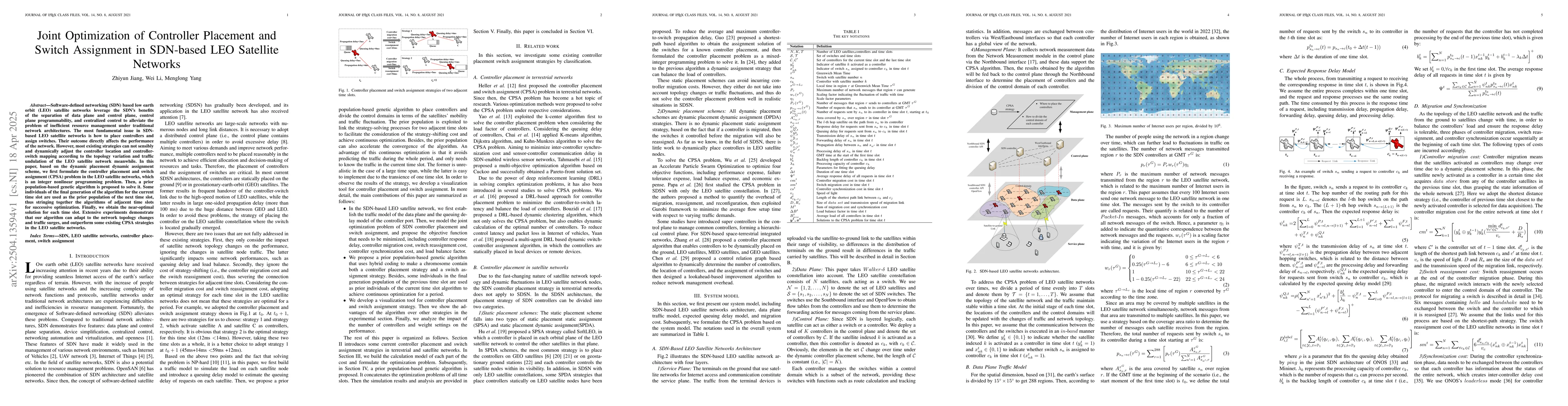 Thumbnail for Joint Optimization of Controller Placement and Switch Assignment in
  SDN-based LEO Satellite Networks