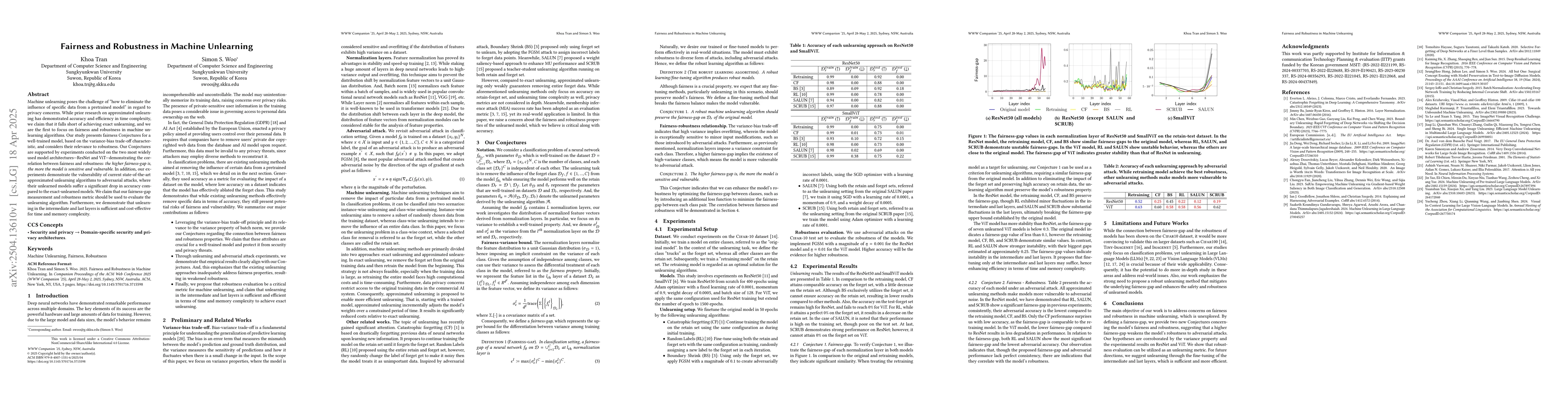 Thumbnail for Fairness and Robustness in Machine Unlearning