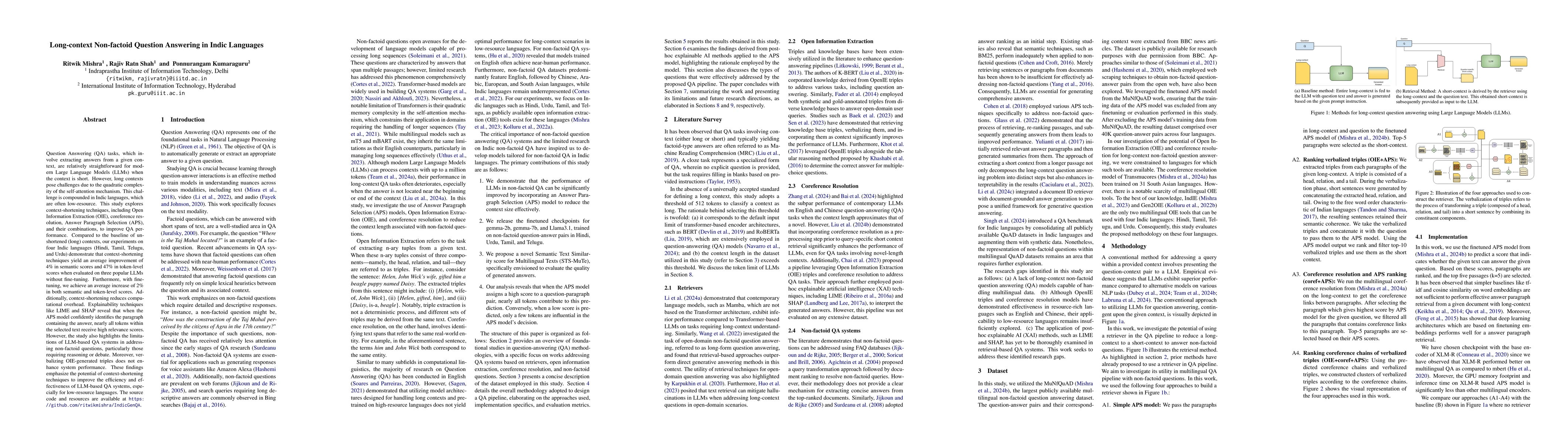 Thumbnail for Long-context Non-factoid Question Answering in Indic Languages