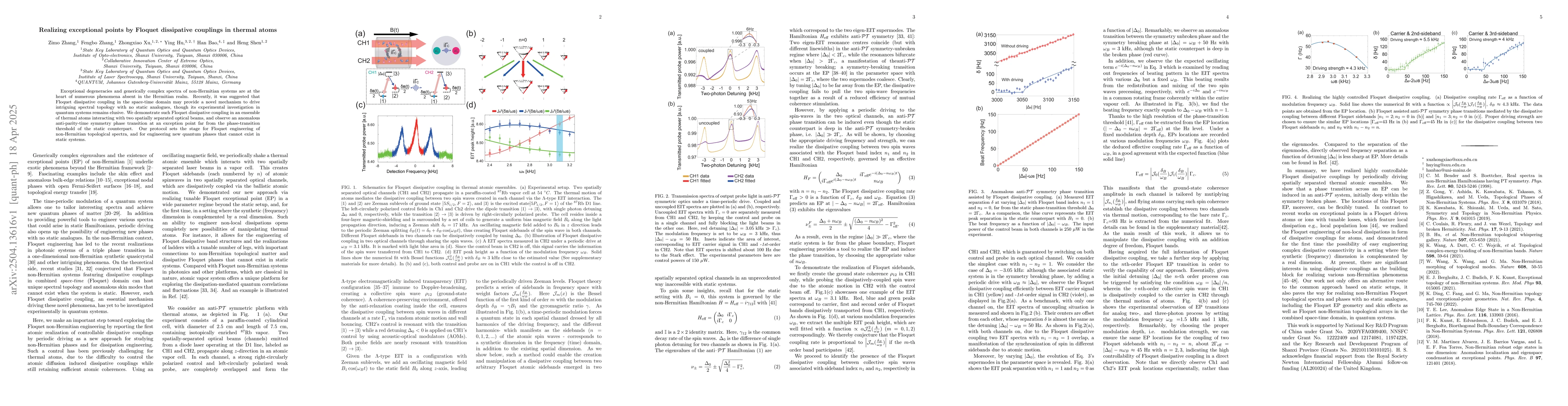 Thumbnail for Realizing exceptional points by Floquet dissipative couplings in thermal
  atoms