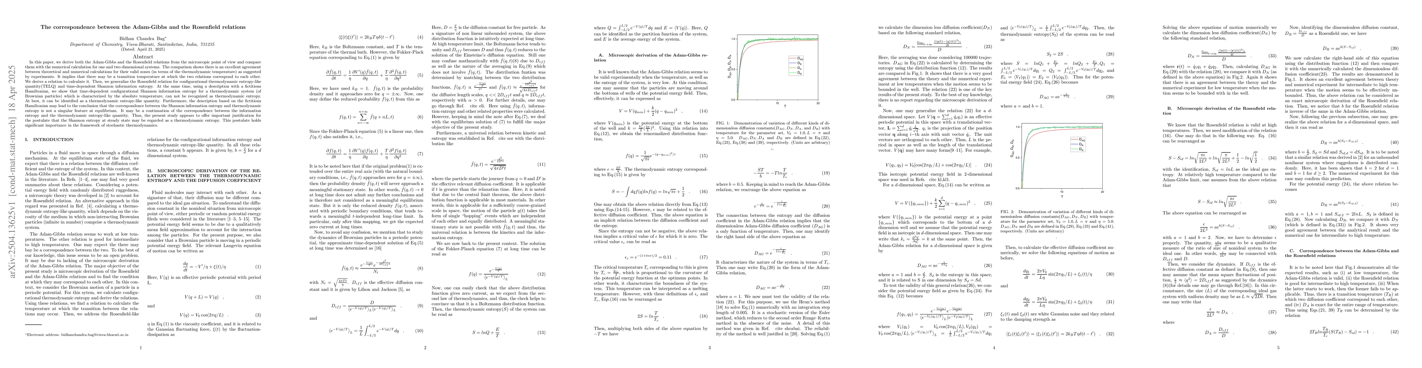 Thumbnail for The correspondence between the Adam-Gibbs and the Rosenfield relations