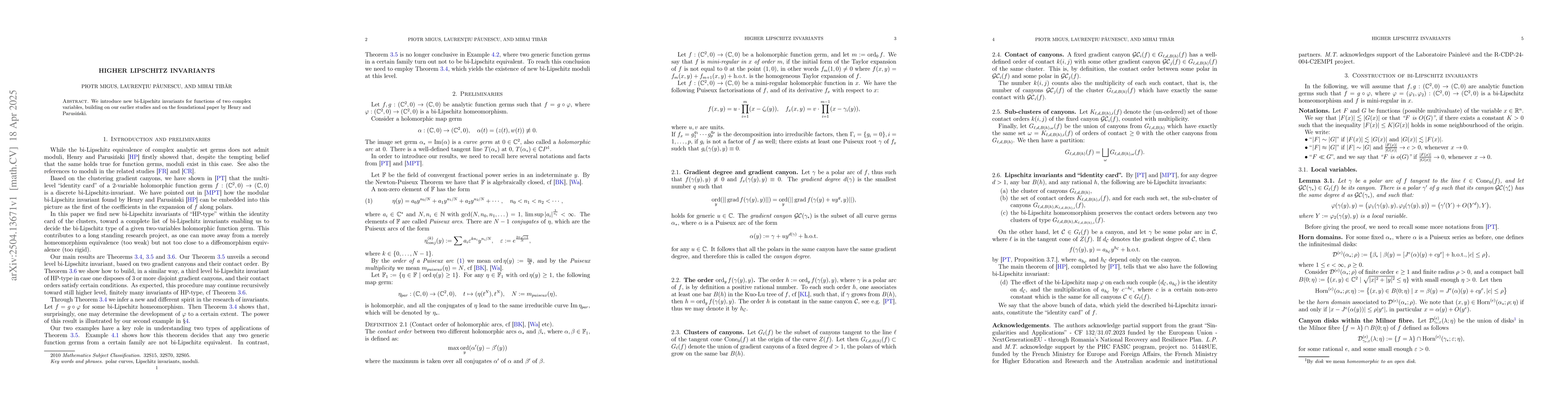 Thumbnail for Higher Lipschitz invariants