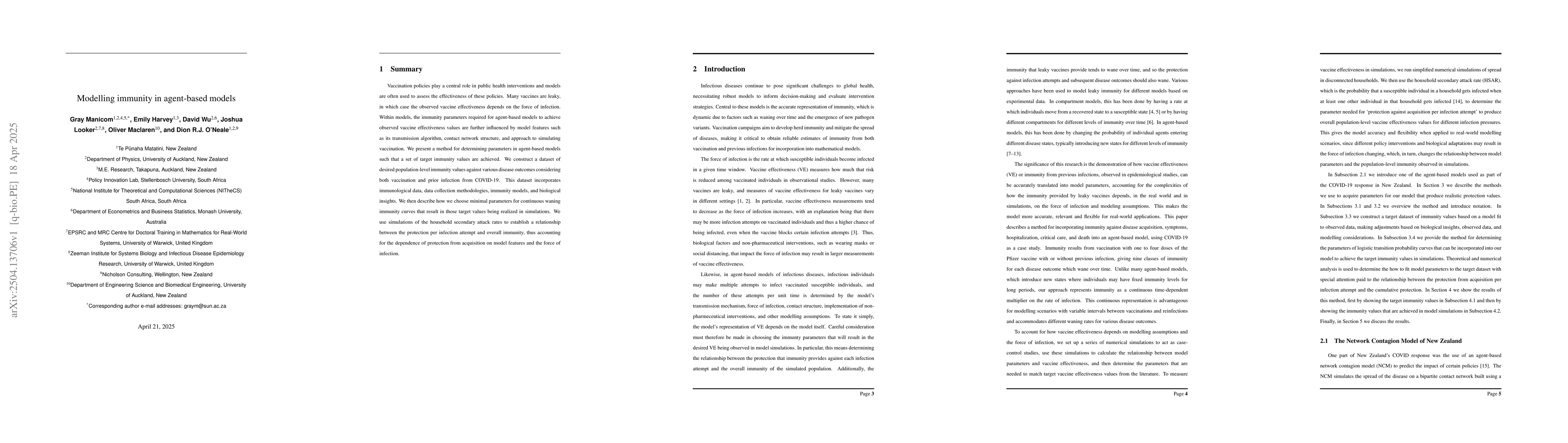 Thumbnail for Modelling Immunity in Agent-based Models