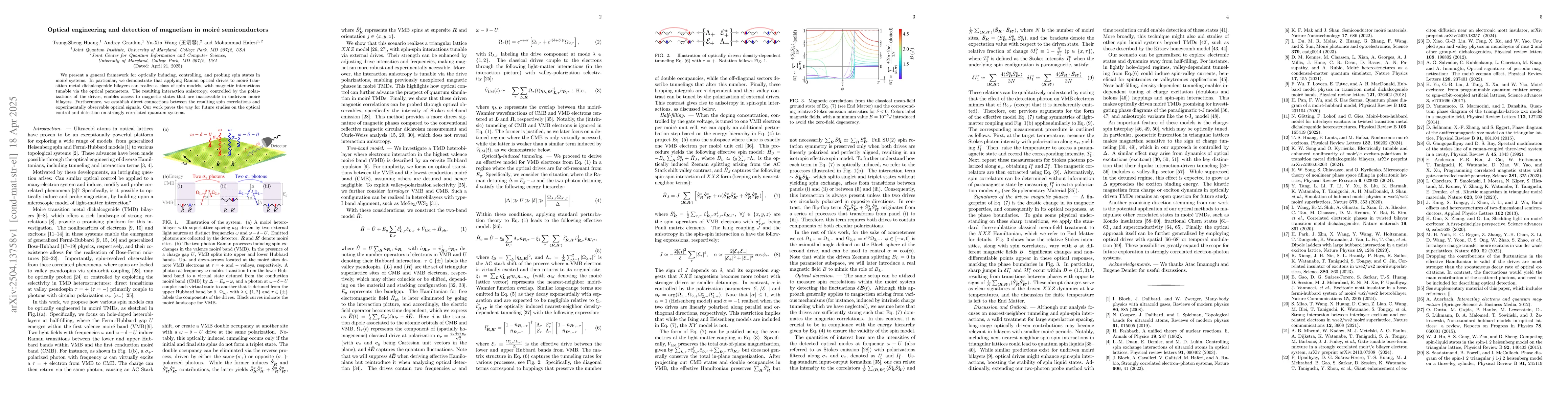 Thumbnail for Optical engineering and detection of magnetism in moiré semiconductors
